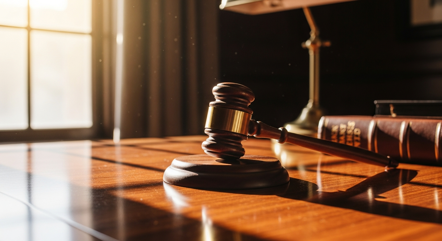 פטיש שופט על שולחן בית דין צבאי